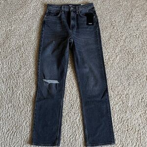 Hudson Jeans Charcoal Straight-Leg Denim